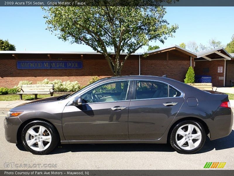 Grigio Metallic / Taupe 2009 Acura TSX Sedan