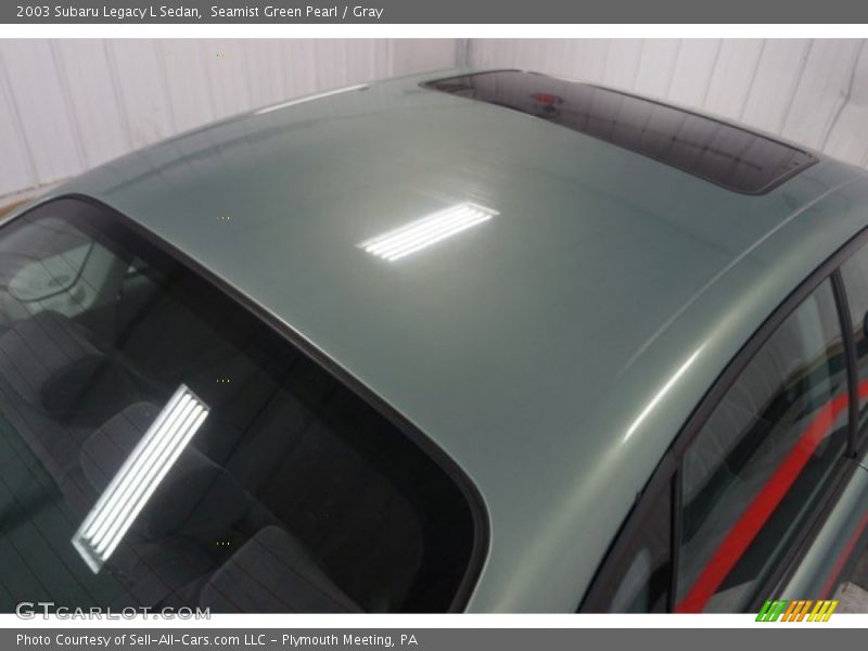 Seamist Green Pearl / Gray 2003 Subaru Legacy L Sedan