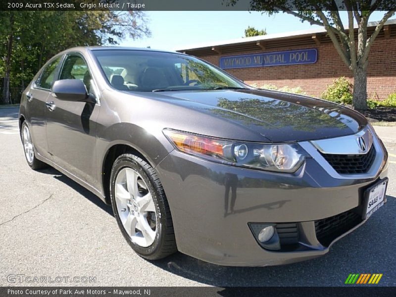 Grigio Metallic / Taupe 2009 Acura TSX Sedan