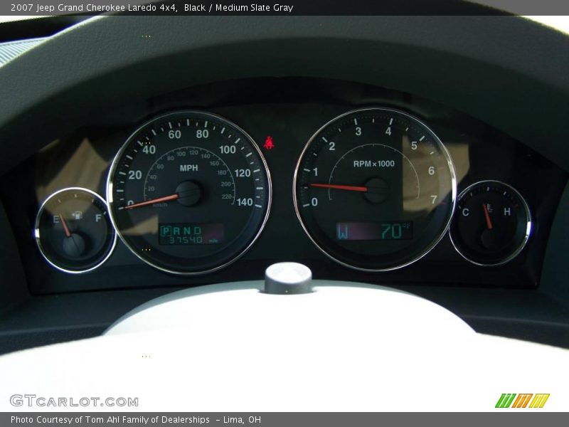 Black / Medium Slate Gray 2007 Jeep Grand Cherokee Laredo 4x4