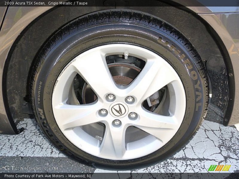 Grigio Metallic / Taupe 2009 Acura TSX Sedan