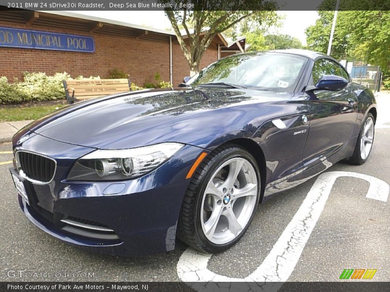 Deep Sea Blue Metallic / Beige 2011 BMW Z4 sDrive30i Roadster