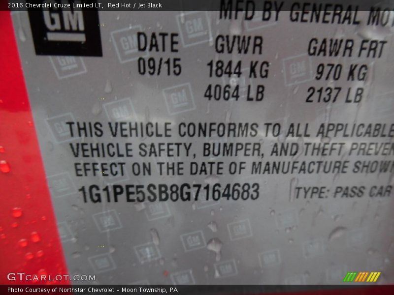 Red Hot / Jet Black 2016 Chevrolet Cruze Limited LT