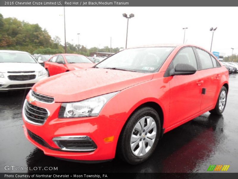 Red Hot / Jet Black/Medium Titanium 2016 Chevrolet Cruze Limited LS