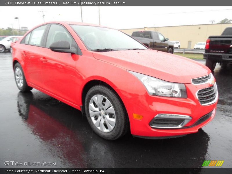Red Hot / Jet Black/Medium Titanium 2016 Chevrolet Cruze Limited LS