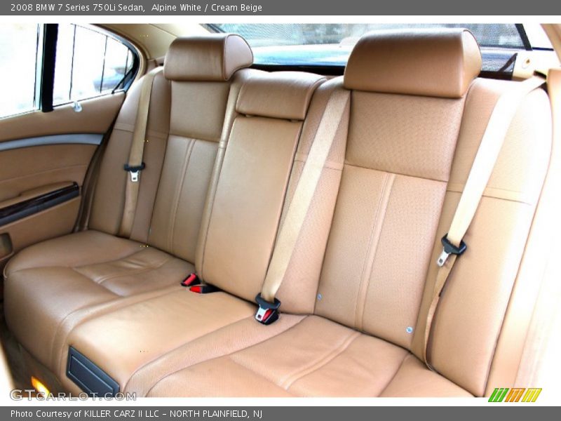 Alpine White / Cream Beige 2008 BMW 7 Series 750Li Sedan