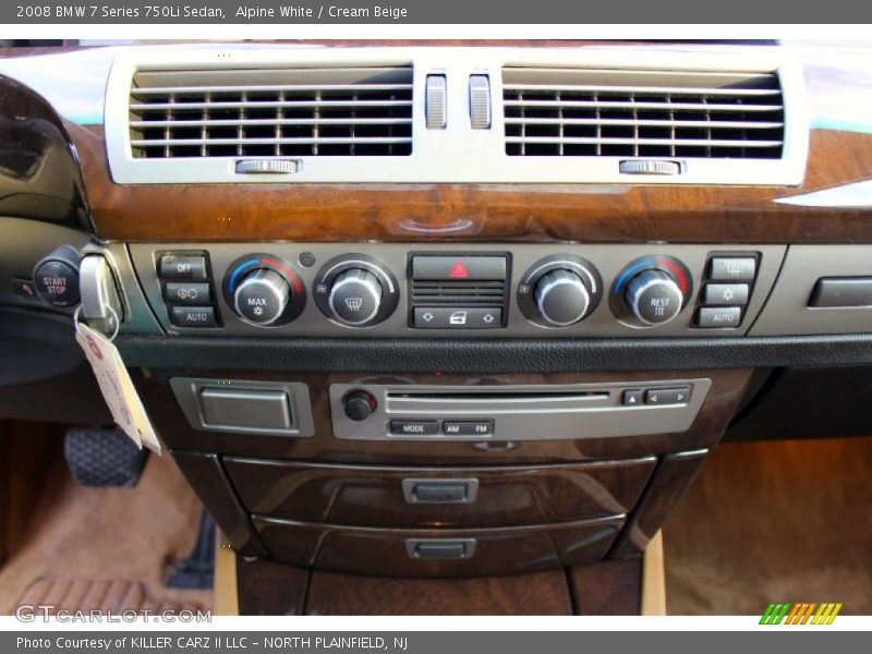 Alpine White / Cream Beige 2008 BMW 7 Series 750Li Sedan