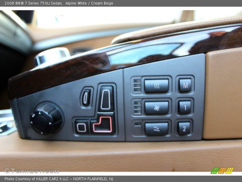 Alpine White / Cream Beige 2008 BMW 7 Series 750Li Sedan