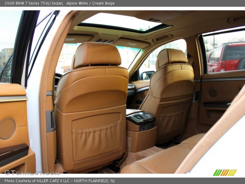 Alpine White / Cream Beige 2008 BMW 7 Series 750Li Sedan