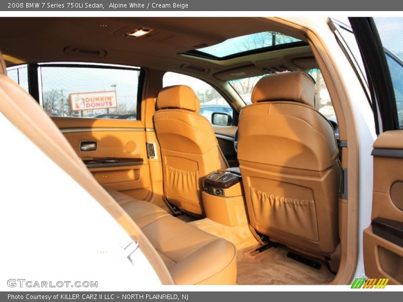 Alpine White / Cream Beige 2008 BMW 7 Series 750Li Sedan