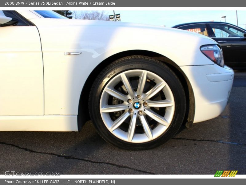 Alpine White / Cream Beige 2008 BMW 7 Series 750Li Sedan