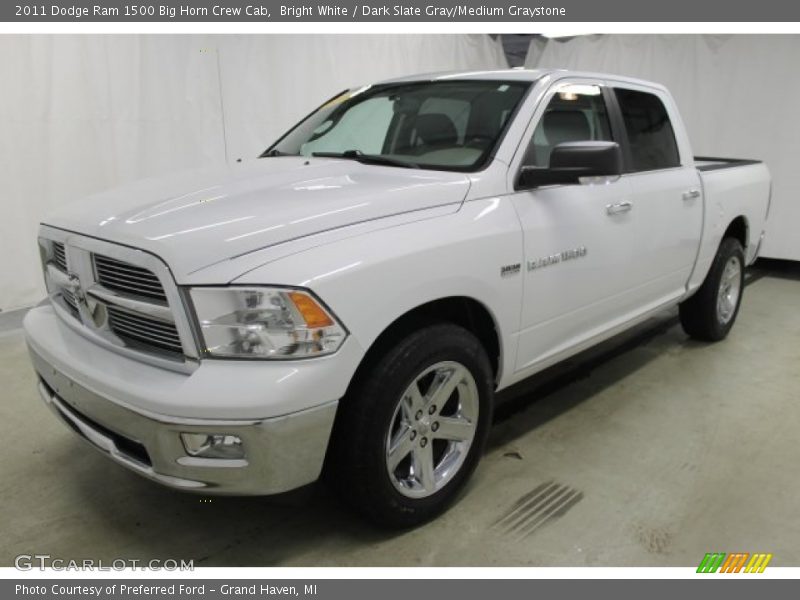 Bright White / Dark Slate Gray/Medium Graystone 2011 Dodge Ram 1500 Big Horn Crew Cab