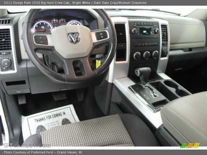 Bright White / Dark Slate Gray/Medium Graystone 2011 Dodge Ram 1500 Big Horn Crew Cab
