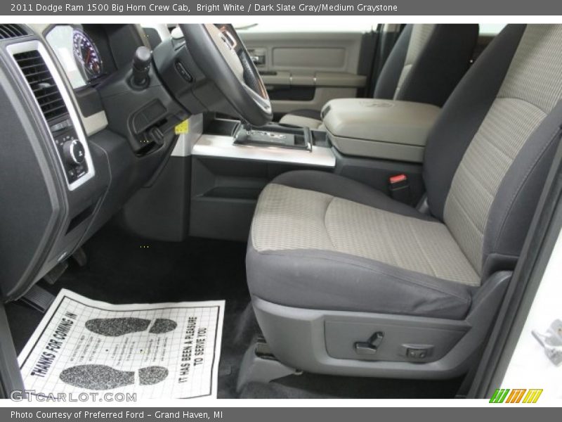 Bright White / Dark Slate Gray/Medium Graystone 2011 Dodge Ram 1500 Big Horn Crew Cab