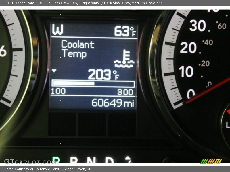 Bright White / Dark Slate Gray/Medium Graystone 2011 Dodge Ram 1500 Big Horn Crew Cab