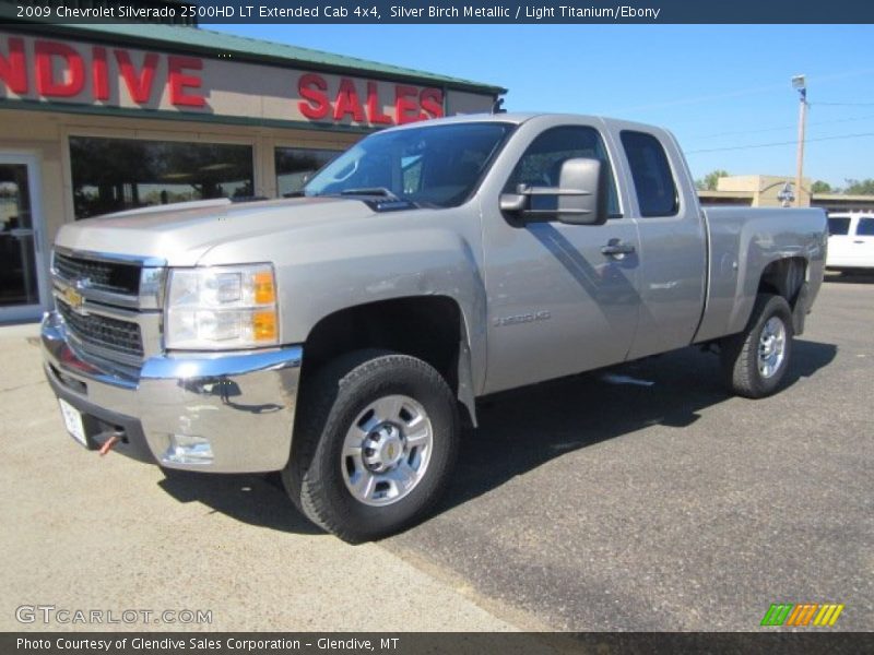 Silver Birch Metallic / Light Titanium/Ebony 2009 Chevrolet Silverado 2500HD LT Extended Cab 4x4