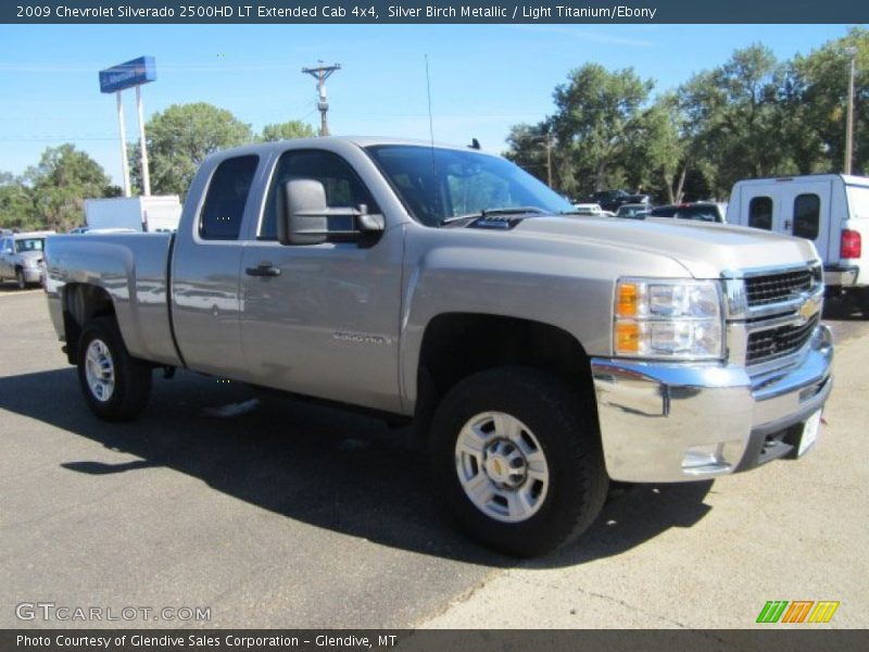 Silver Birch Metallic / Light Titanium/Ebony 2009 Chevrolet Silverado 2500HD LT Extended Cab 4x4