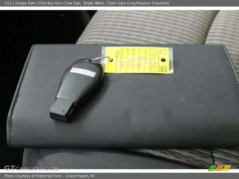 Bright White / Dark Slate Gray/Medium Graystone 2011 Dodge Ram 1500 Big Horn Crew Cab