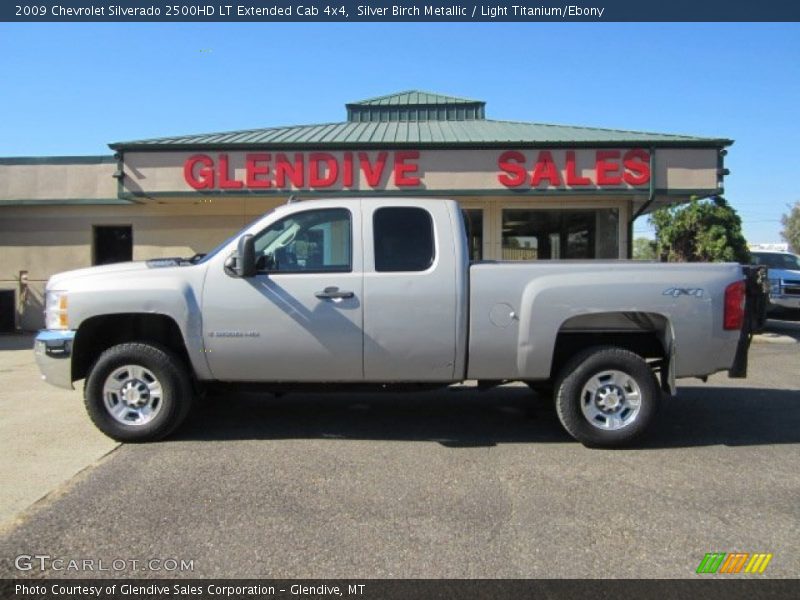 Silver Birch Metallic / Light Titanium/Ebony 2009 Chevrolet Silverado 2500HD LT Extended Cab 4x4