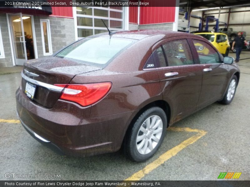 Deep Auburn Pearl / Black/Light Frost Beige 2013 Chrysler 200 Limited Sedan