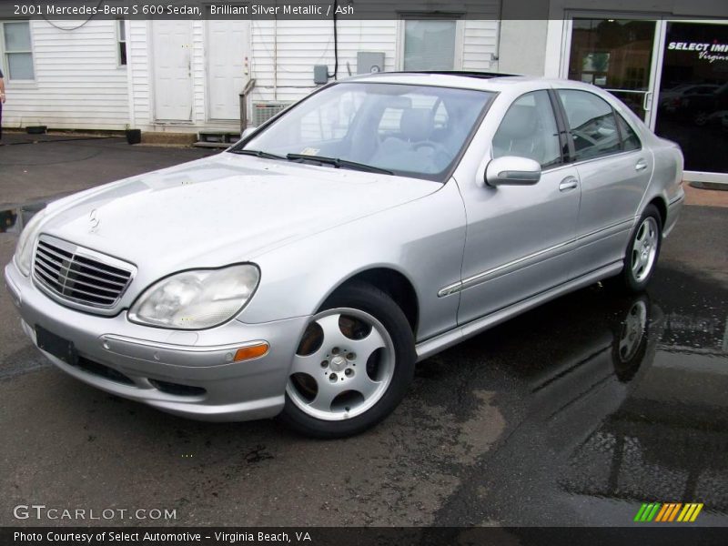 Brilliant Silver Metallic / Ash 2001 Mercedes-Benz S 600 Sedan