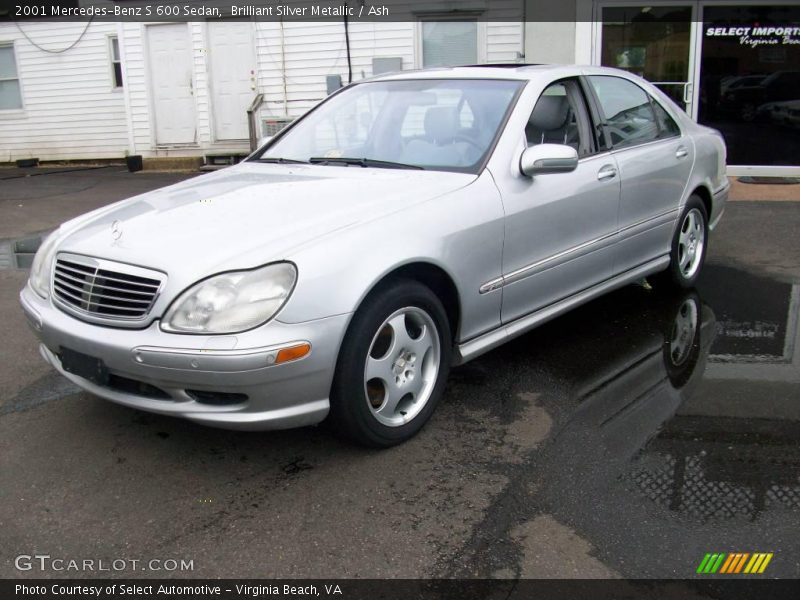 Brilliant Silver Metallic / Ash 2001 Mercedes-Benz S 600 Sedan