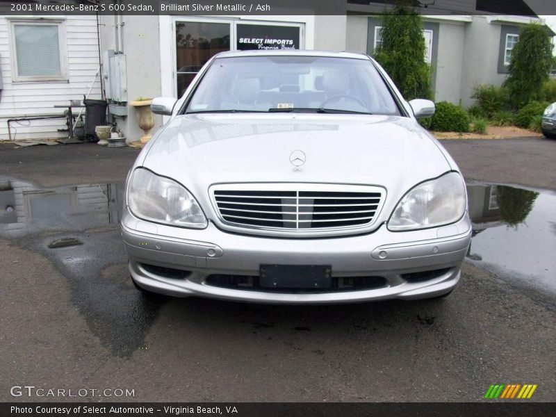 Brilliant Silver Metallic / Ash 2001 Mercedes-Benz S 600 Sedan
