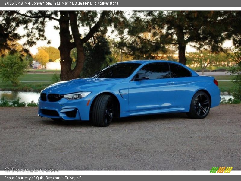Yas Marina Blue Metallic / Silverstone 2015 BMW M4 Convertible