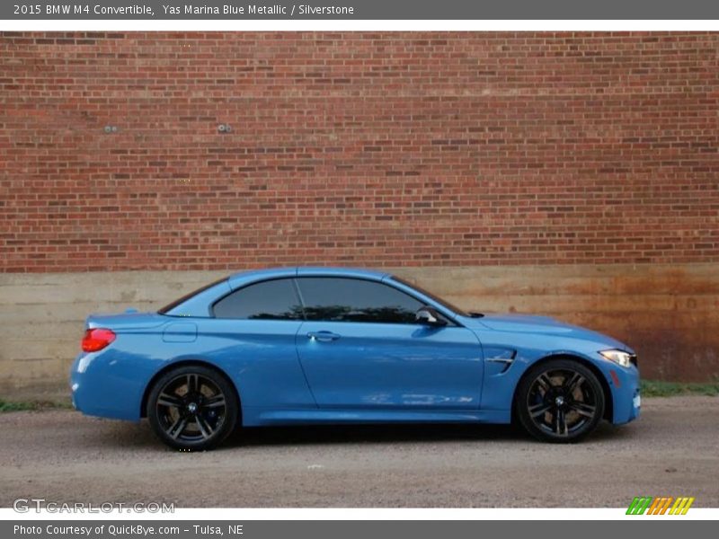 Yas Marina Blue Metallic / Silverstone 2015 BMW M4 Convertible