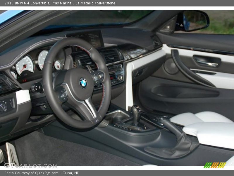 Yas Marina Blue Metallic / Silverstone 2015 BMW M4 Convertible