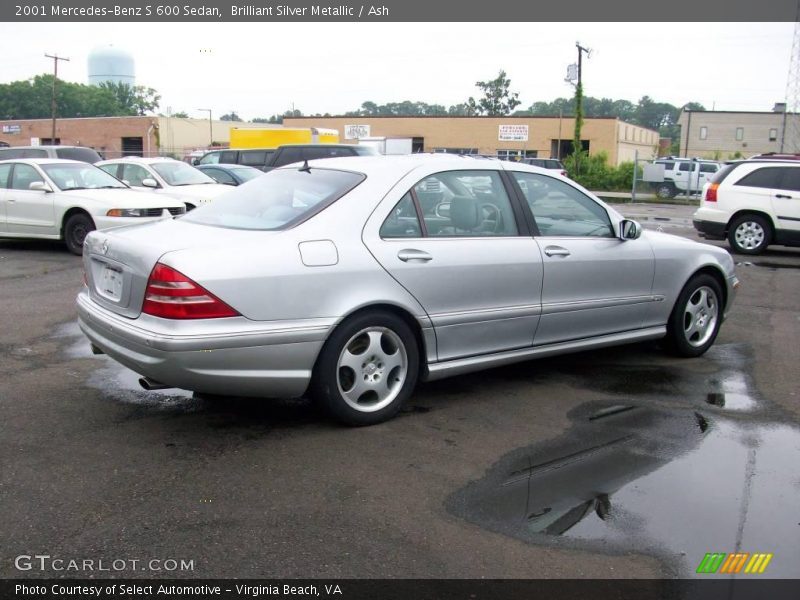 Brilliant Silver Metallic / Ash 2001 Mercedes-Benz S 600 Sedan