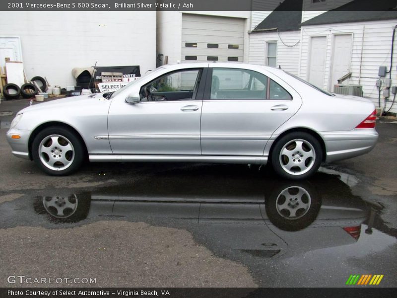 Brilliant Silver Metallic / Ash 2001 Mercedes-Benz S 600 Sedan