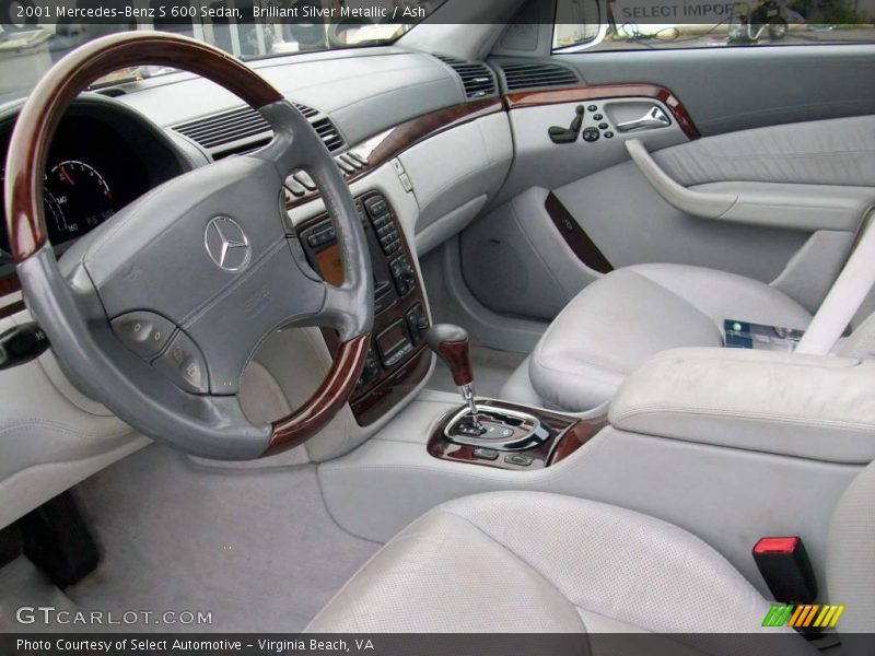 Brilliant Silver Metallic / Ash 2001 Mercedes-Benz S 600 Sedan