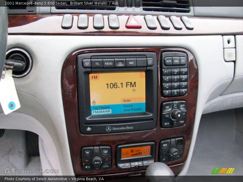 Brilliant Silver Metallic / Ash 2001 Mercedes-Benz S 600 Sedan