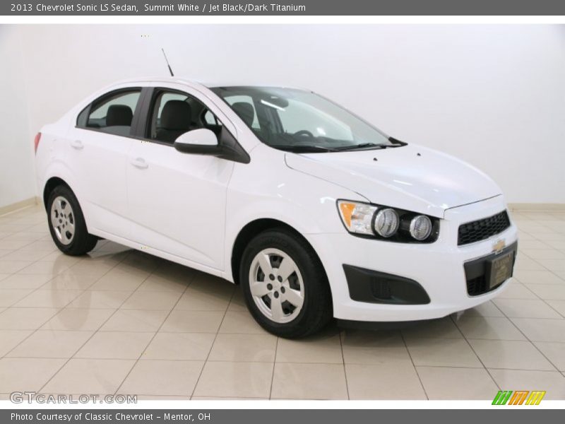 Summit White / Jet Black/Dark Titanium 2013 Chevrolet Sonic LS Sedan