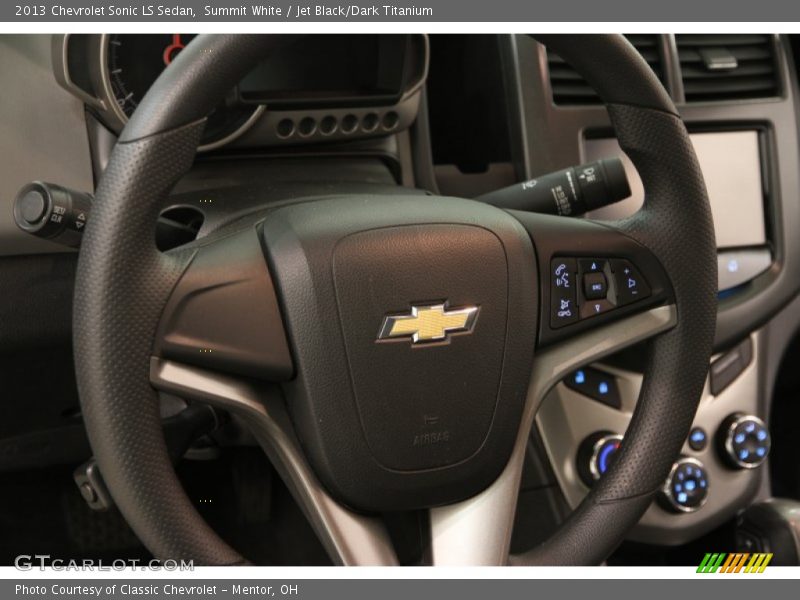 Summit White / Jet Black/Dark Titanium 2013 Chevrolet Sonic LS Sedan