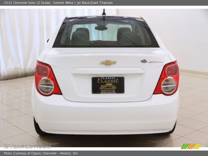 Summit White / Jet Black/Dark Titanium 2013 Chevrolet Sonic LS Sedan