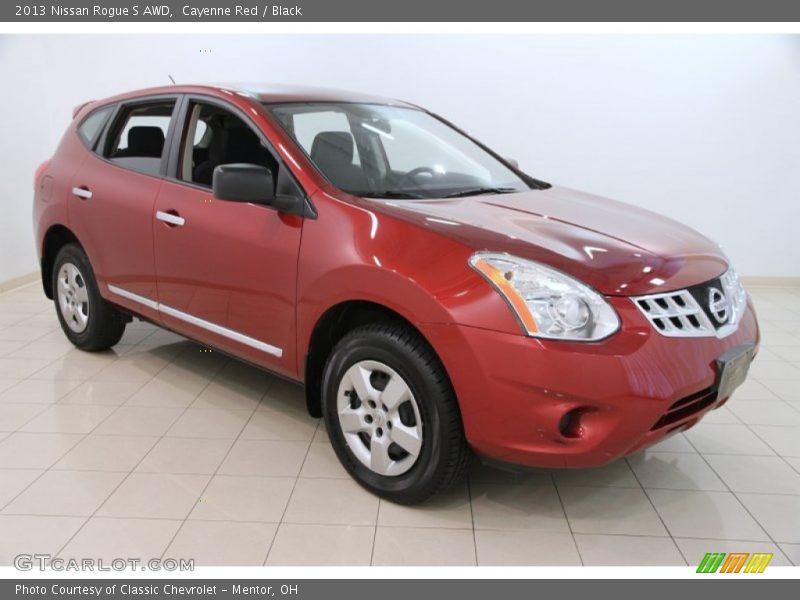 Cayenne Red / Black 2013 Nissan Rogue S AWD