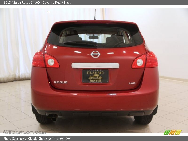 Cayenne Red / Black 2013 Nissan Rogue S AWD