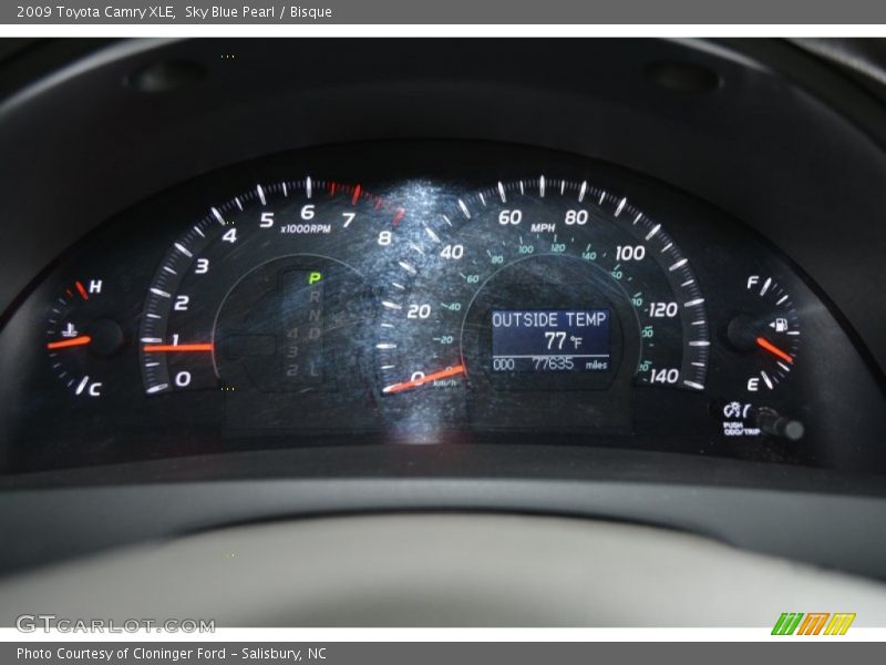 Sky Blue Pearl / Bisque 2009 Toyota Camry XLE