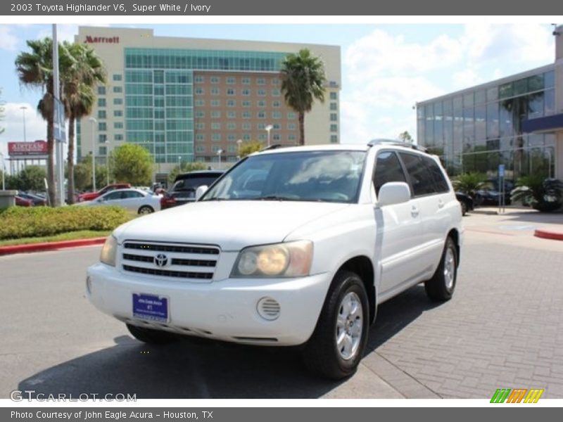 Super White / Ivory 2003 Toyota Highlander V6