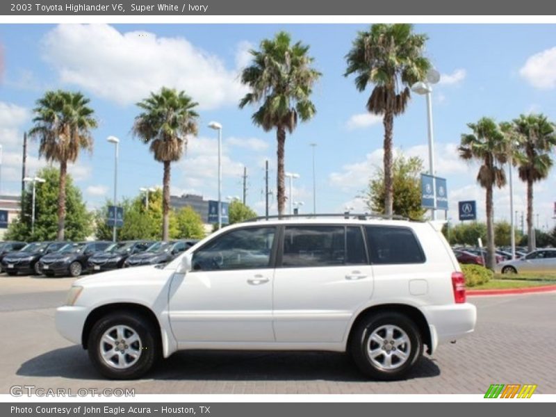 Super White / Ivory 2003 Toyota Highlander V6