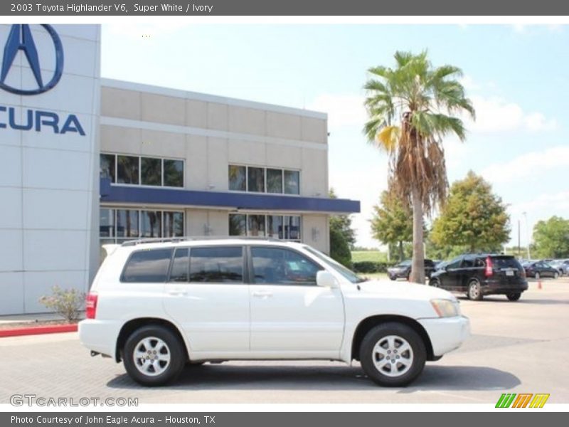 Super White / Ivory 2003 Toyota Highlander V6