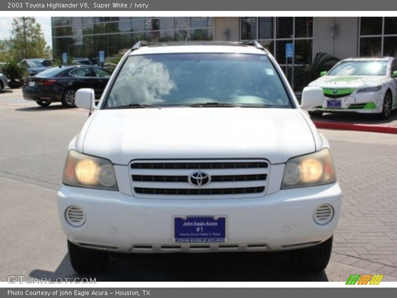 Super White / Ivory 2003 Toyota Highlander V6