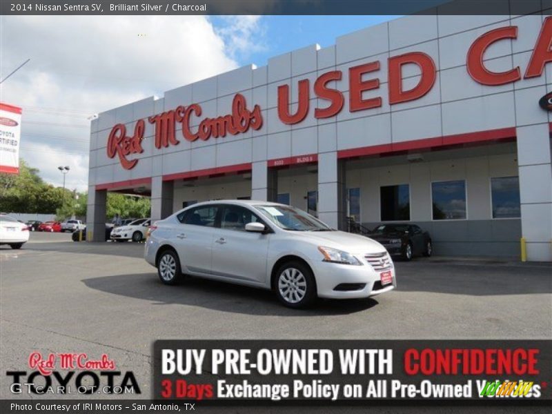 Brilliant Silver / Charcoal 2014 Nissan Sentra SV