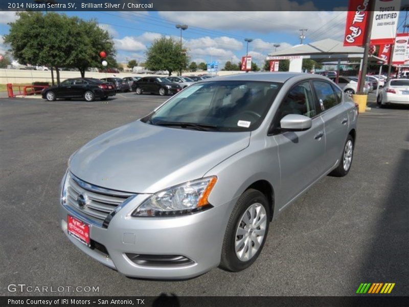 Brilliant Silver / Charcoal 2014 Nissan Sentra SV