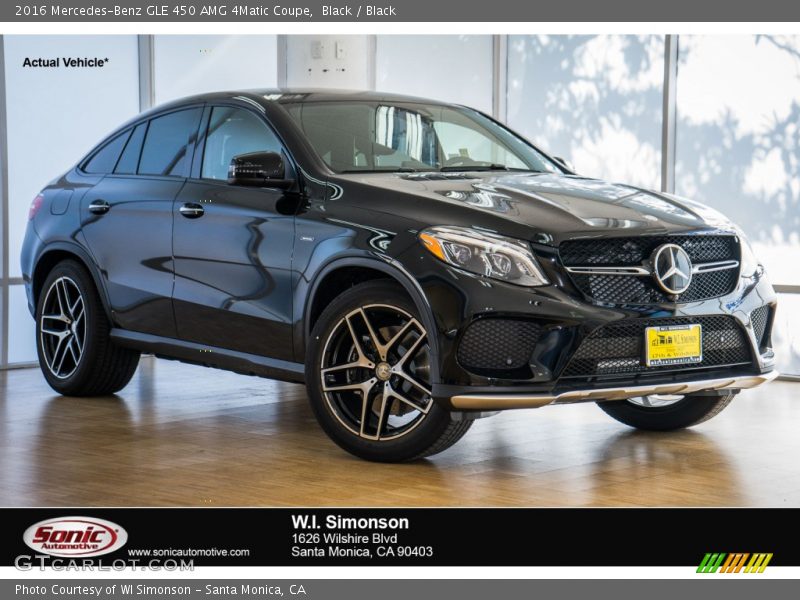 Black / Black 2016 Mercedes-Benz GLE 450 AMG 4Matic Coupe