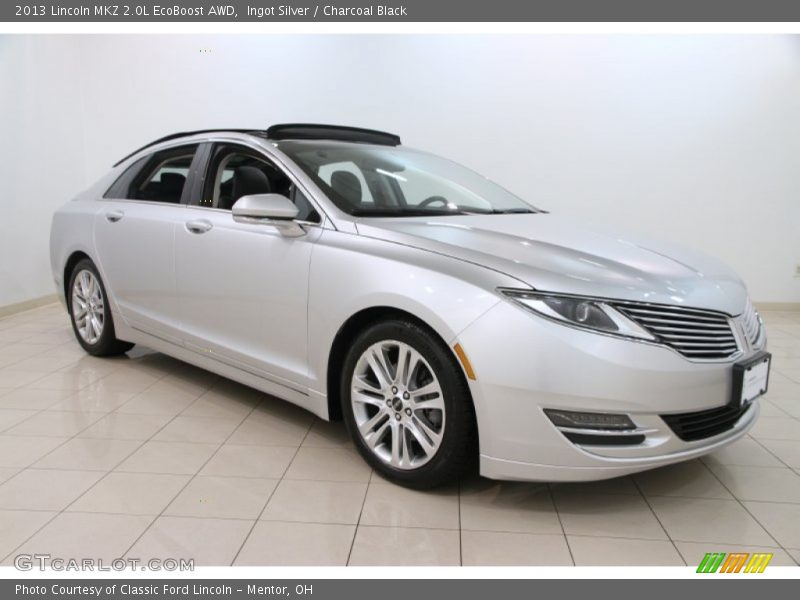 Ingot Silver / Charcoal Black 2013 Lincoln MKZ 2.0L EcoBoost AWD