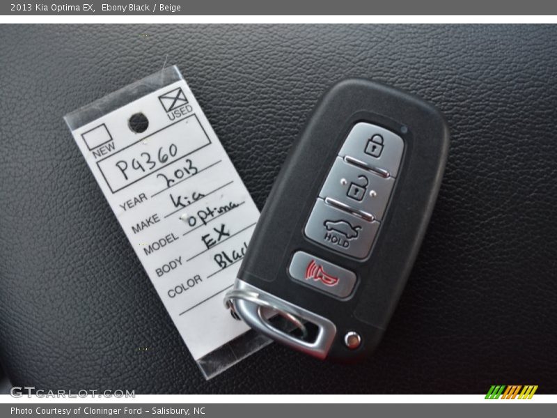 Ebony Black / Beige 2013 Kia Optima EX