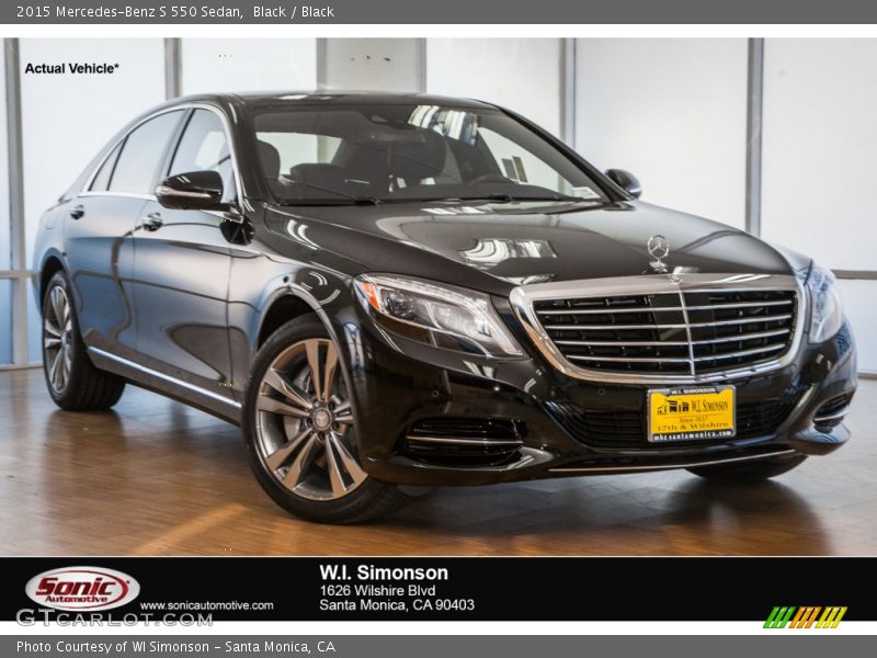 Black / Black 2015 Mercedes-Benz S 550 Sedan